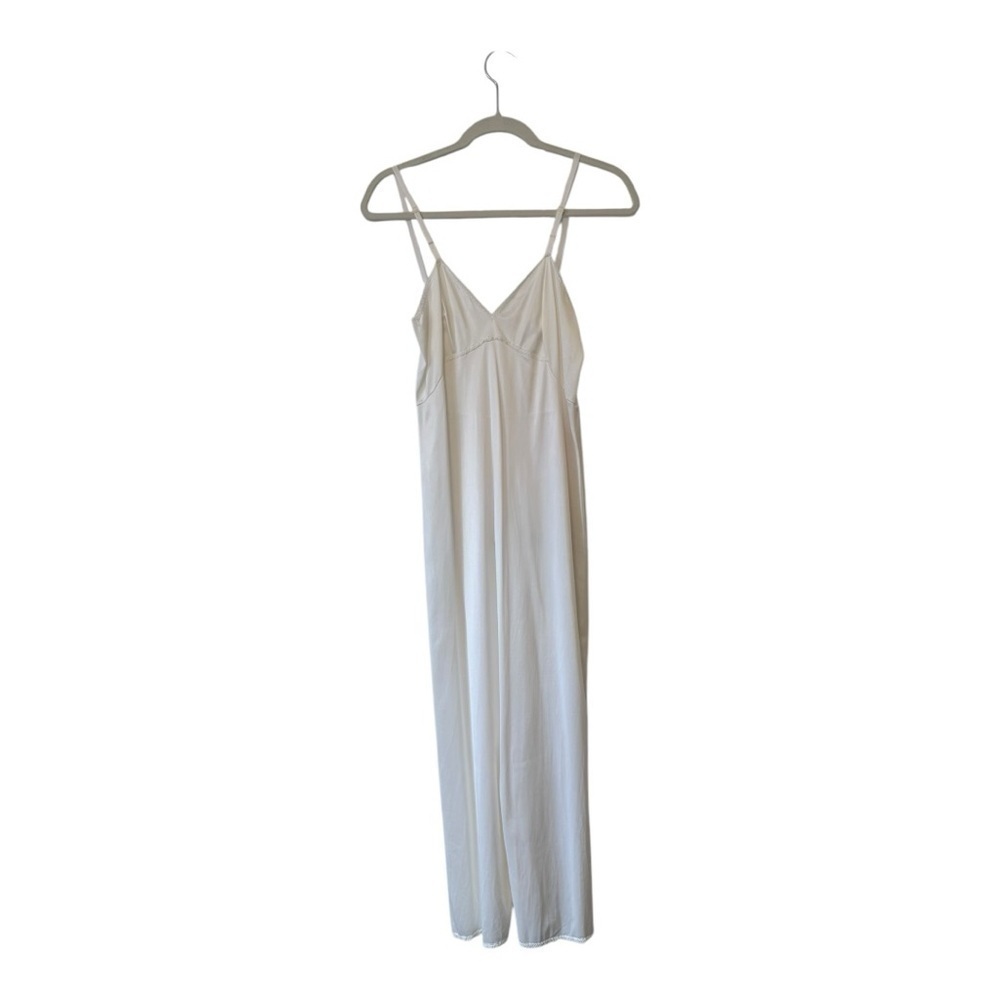 Vintage Kayser White Full Length Lingerie Slip With Adjustable Straps - Size 32